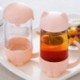 Szín: Pink Cat - 280 ml Cangkir Teh Kaca Anjing és Kucing Lucu dengan Saringan Infuser Ikan Gelas Kantor Hadiah Baru Gelas