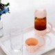 Szín: Pink Cat - 280 ml Cangkir Teh Kaca Anjing és Kucing Lucu dengan Saringan Infuser Ikan Gelas Kantor Hadiah Baru Gelas