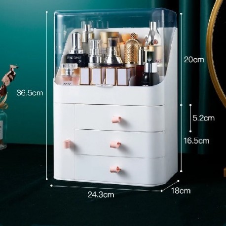 Szín: 2 - Smink szervező Kotak Penyimpanan Kosmetik Jenis Laci Kotak Masker Desktop Menyelesaikan Rak Tahan Debu Lipstik