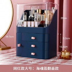Szín: 3 - Smink szervező Kotak Penyimpanan Kosmetik Jenis Laci Kotak Masker Desktop Menyelesaikan Rak Tahan Debu Lipstik