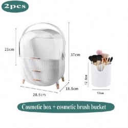 Szín: 9 - Smink szervező Kotak Penyimpanan Kosmetik Jenis Laci Kotak Masker Desktop Menyelesaikan Rak Tahan Debu Lipstik