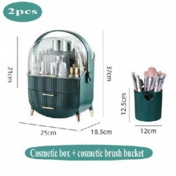 Szín: 10 - Smink szervező Kotak Penyimpanan Kosmetik Jenis Laci Kotak Masker Desktop Menyelesaikan Rak Tahan Debu Lipstik