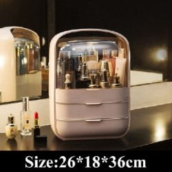 Szín: 14 - Smink szervező Kotak Penyimpanan Kosmetik Jenis Laci Kotak Masker Desktop Menyelesaikan Rak Tahan Debu Lipstik