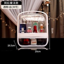 Szín: 19 - Smink szervező Kotak Penyimpanan Kosmetik Jenis Laci Kotak Masker Desktop Menyelesaikan Rak Tahan Debu Lipstik