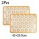 Szín: 2db Narancs B - 2 db 42x29,5 cm-es szilikon Macaron sütőszőnyeg, tapadásmentes szilikon bélésű tepsi és tekercs