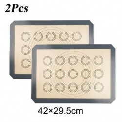 Szín: 2db szürke C - 2 db 42x29,5 cm-es szilikon Macaron sütőszőnyeg, tapadásmentes szilikon bélésű tepsi és tekercs