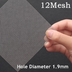 Szín: 12 Mesh 1,9 mm - 100x50cm 304 rozsdamentes acél háló szűrő háló fém elülső javítás Fix szövött huzal