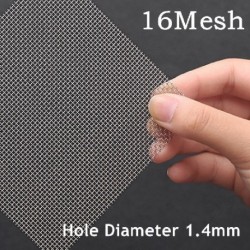Szín: 16 háló 1,4 mm - 100x50cm 304 rozsdamentes acél háló szűrő háló fém elülső javítás Fix szövött huzal