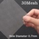 Szín: 30 Mesh 0,7 mm - 100x50cm 304 rozsdamentes acél háló szűrő háló fém elülső javítás Fix szövött huzal