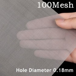 Szín: 100 Mesh 0,18 mm - 100x50cm 304 rozsdamentes acél háló szűrő háló fém elülső javítás Fix szövött huzal