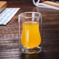 Szín: A-120 ml - 2db/6db Kétrétegű hőálló üveg kávéscsésze hőtartó csésze ajándékkészlet átlátszó tea sör