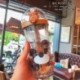 Űrtartalom: 500 ml - 500 ml-es rajzfilm keverő vizes palackok műanyag vízforraló szalma rúd Keverő nagy kapacitású