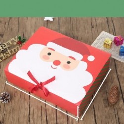 Szín: Piros 1 - StoBag 10db Kraft Paepr Baking Cookies Ajándékdoboz Csomagolás Egyedi Nyomtatás Merry Christmas Shirt