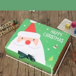 Szín: zöld - StoBag 10db Kraft Paepr Baking Cookies Ajándékdoboz Csomagolás Egyedi Nyomtatás Merry Christmas Shirt