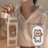 Űrtartalom: 900 ml - Kawaii Bear kulacs lányoknak Aranyos műanyag nyári iskolai italos palack csészékkel BPA mentes 700
