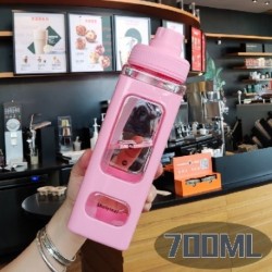 Űrtartalom: 900 ml - Kawaii Bear kulacs lányoknak Aranyos műanyag nyári iskolai italos palack csészékkel BPA mentes 700