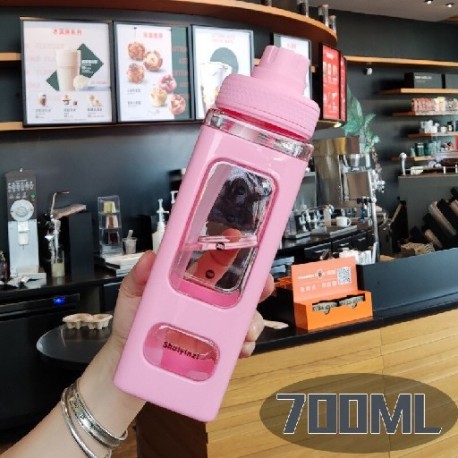 Űrtartalom: 900 ml - Kawaii Bear kulacs lányoknak Aranyos műanyag nyári iskolai italos palack csészékkel BPA mentes 700