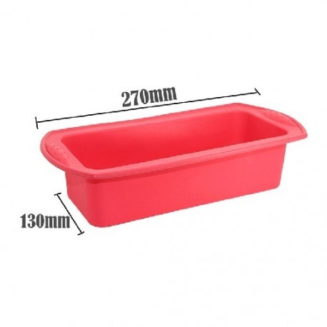 Piros szín - 1db téglalap alakú szénacél pirítós kenyérforma torta cipó tészta tepsi kellékek DIY tapadásmentes