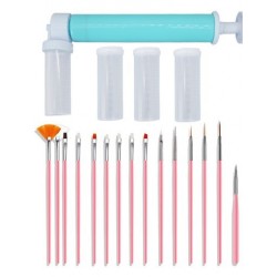 Szín: Bule 15 tollal - Cake Airbrush Reposteria Dekorációs Eszközök Kellékek Desszert Sütemény Szerszám Spray pisztoly