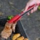 Szín: narancs - 7/9/12 hüvelykes szilikon grillfogó kenyér salátához Tálalás edények Konyhai főzőfogó BPA Free Clips