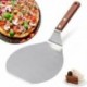 Szín: 10 hüvelyk - Forrásgátló pizzalapátok fa nyelű kerek rozsdamentes acél tortalapát Tortaeszközök Pizzalapát