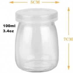 8 darabos mini joghurtos üvegek Pudingos üvegcsészék PE-fedővel, tartállyal mousse 100 ml (3,4oz) edény Ideális
