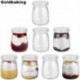 8 darabos mini joghurtos üvegek Pudingos üvegcsészék PE-fedővel, tartállyal mousse 100 ml (3,4oz) edény Ideális