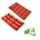Szín: 15 lyuk kerek - 9/30 lyukú szilikon tortaforma geometriai kocka négyzet alakú konyhai sütőeszköz Brownie sifon