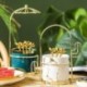 Szín: Emerald Jar 1db - Márványozott kerámia tárolótartály rozsdamentes acél kanál és gyümölcsvilla készlet