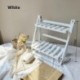 Fehér szín - Cutelife Ins fából készült kétrétegű konyhai polc Otthoni tárolás Fűszertartó tartó Szervezés Asztal