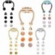 Fém szín: 5 részes készlet - 1/5 szett Hamis septum piercing mágneses patkó orrgyűrű, nem átszúró kapocs,