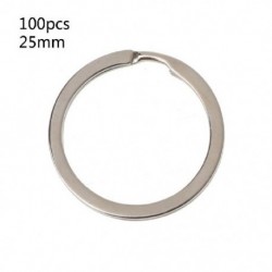 Szín: 25mm - 100 db fém kerek lapos kulcstartó kerek osztott kulcstartó lánc 25 mm 28 mm 30 mm 35 mm