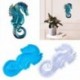 Szín: tiszta - Falra akasztható műgyanta formák Seahorse szilikon formák Sztereo epoxigyanta öntőforma barkácsoló