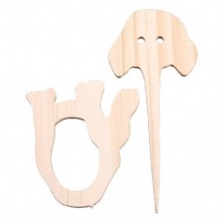 Fém színe: Puppy C - 1 db Lovely Design fából készült bross tű Különféle állatok Kendőtű női lányoknak Vicces