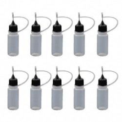 Szín: 10 - 10 db 5ml/10ml/20ml/30ml/50ml/100ml üres tűhegy ragasztós flakon applikátor barkácsolás Quilling eszköz