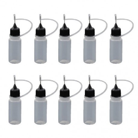 Szín: 10 - 10 db 5ml/10ml/20ml/30ml/50ml/100ml üres tűhegy ragasztós flakon applikátor barkácsolás Quilling eszköz