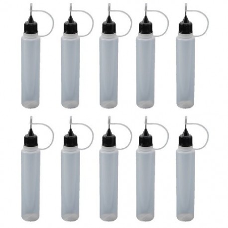 Szín: 30 - 10 db 5ml/10ml/20ml/30ml/50ml/100ml üres tűhegy ragasztós flakon applikátor barkácsolás Quilling eszköz