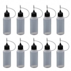 Szín: 20 - 10 db 5ml/10ml/20ml/30ml/50ml/100ml üres tűhegy ragasztós flakon applikátor barkácsolás Quilling eszköz