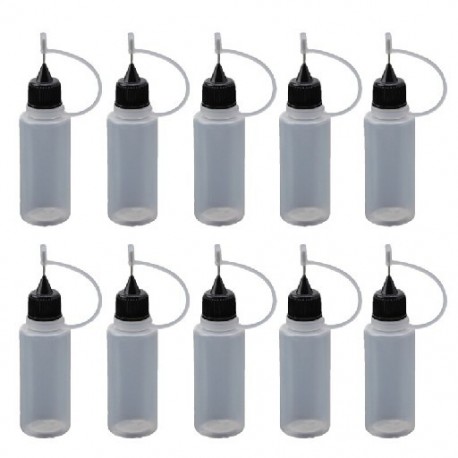 Szín: 20 - 10 db 5ml/10ml/20ml/30ml/50ml/100ml üres tűhegy ragasztós flakon applikátor barkácsolás Quilling eszköz