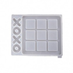 Szín: Nagy méret - 1 db Tic Tac Toe játéktábla és XO szilikon formakészlet, epoxigyanta DIY kézműves forma karácsony