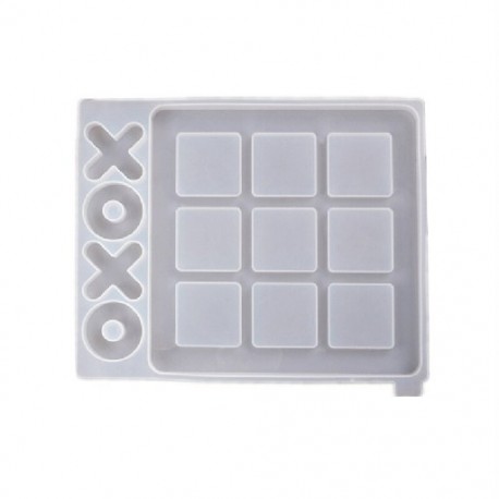 Szín: Nagy méret - 1 db Tic Tac Toe játéktábla és XO szilikon formakészlet, epoxigyanta DIY kézműves forma karácsony