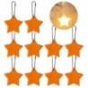 Szín: narancssárga - 10db Gyermekbiztonsági Reflektorok Kulcstartók Stílusos Fényvisszaverő Stars Gear Hátizsákok