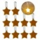 Szín: narancssárga - 10db Gyermekbiztonsági Reflektorok Kulcstartók Stílusos Fényvisszaverő Stars Gear Hátizsákok