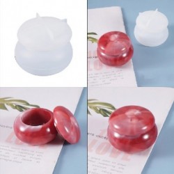 Fehér szín - 1 db Crystal Epoxy Resin Mold Rouge ajakrúzs tégely öntés szilikon forma barkács kézműves tárolódoboz