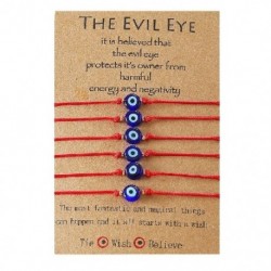 Fém színe: B - Klasszikus amulett Evil Nazar Eye Charm karkötő 3/6 részes piros szál kötél fonott barátság karkötő