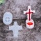 Fehér szín - 2 db Egyedi kereszt alakú gyertyatartó forma 3D gyertyatartó szilikon forma barkácsolás gyantaöntéshez