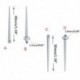Szín: C 1.6MM külső thr - 4 db/2/1 db rozsdamentes acél vezetőrúd (3 cm hosszú) - Piercing nyújtó eszköz menetes vagy