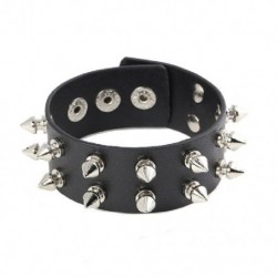 Fém színe: 2 - 1 db Egyedi hegyes karkötő Spike Rivets Punk Gothic Rock Unisex karkötők Női Karkötők Divat Ékszer