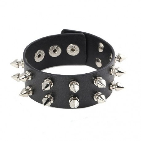 Fém színe: 2 - 1 db Egyedi hegyes karkötő Spike Rivets Punk Gothic Rock Unisex karkötők Női Karkötők Divat Ékszer