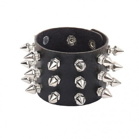 Fém színe: 3 - 1 db Egyedi hegyes karkötő Spike Rivets Punk Gothic Rock Unisex karkötők Női Karkötők Divat Ékszer